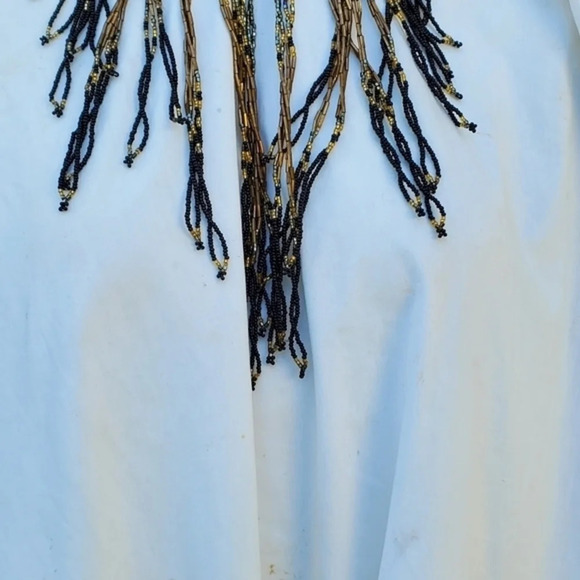 Vintage Gold Fringe‎ Beaded Choker - Picture 7 of 8